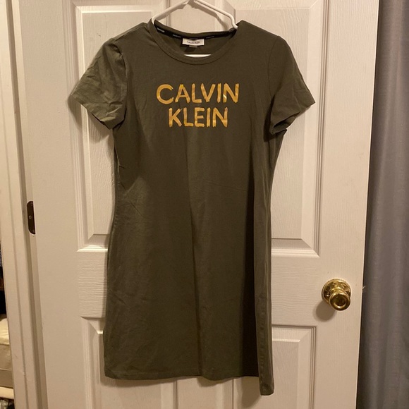 NWOT Calvin Klein Logo T-shirt dress (Small) - Picture 1 of 5